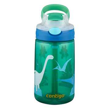 Пляшка для води дитяча Contigo Gizmo Flip 420ml Jungle Green Dino (2115035) 2115035 фото