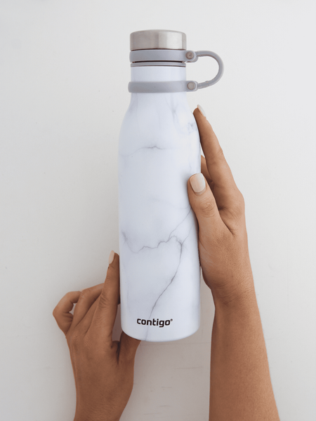Термопляшка для напоїв Contigo Matterhorn Couture 590 ml White Marble (2104548) 2124062 фото