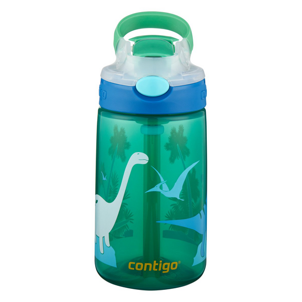 Пляшка для води дитяча Contigo Gizmo Flip 420ml Jungle Green Dino (2115035) 2115035 фото