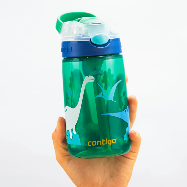 Бутылка для воды детская Contigo Gizmo Flip 420ml Jungle Green Dino (2115035) 2115035 фото