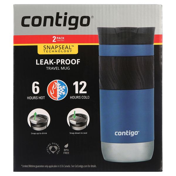 Подарочный набор из двух термокружек Contigo Byron 2.0 Snapseal 473 мл Sake / Juniper 2104592-nabor фото