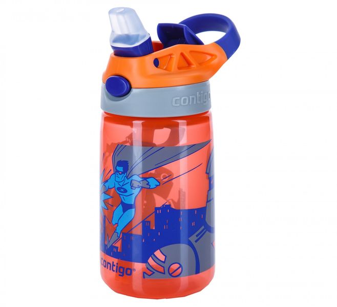 Пляшка для води дитяча Contigo Gizmo Flip 420ml Nectarine Superhero (2116115) 2116115 фото