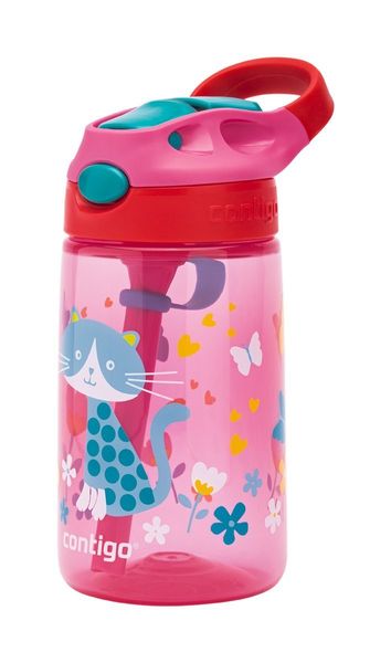 Пляшка для води дитяча Contigo Gizmo Flip 420ml Cherry Cat (2116113) 2116113 фото