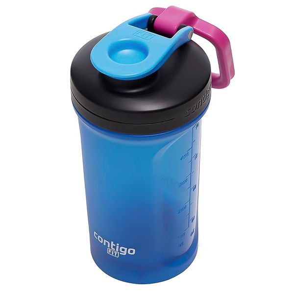 Шейкер Contigo Fit Shake & Go 2.0 591 мл Blue Poppy (2170231) 2170231 фото