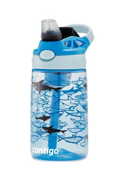 Пляшка для води дитяча Contigo Gizmo Flip 420ml Sharks (2127476) 2127476 фото