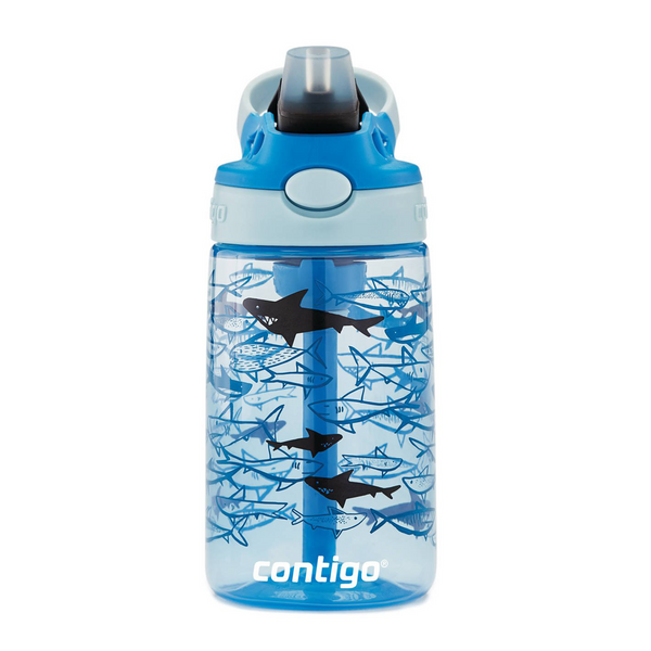 Пляшка для води дитяча Contigo Gizmo Flip 420ml Sharks (2127476) 2127476 фото