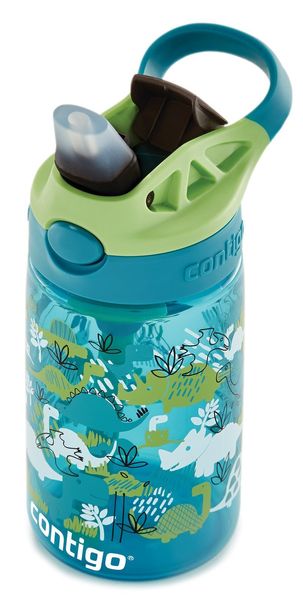 Пляшка для води дитяча Contigo Gizmo Flip 420ml Dinos Juniper (2127479) 2127479 фото