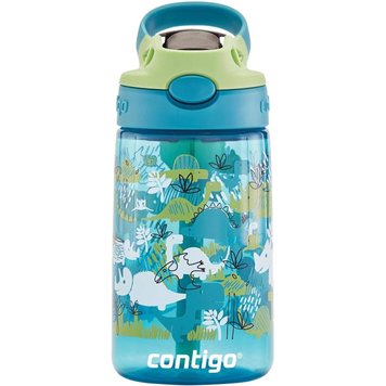 Пляшка для води дитяча Contigo Gizmo Flip 420ml Dinos Juniper (2127479) 2127479 фото